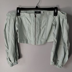 BDG  SP hippie jean drop shoulder cropped top NWT